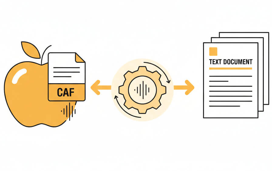 caf to text conversion