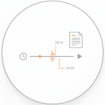 time-coded transcripts