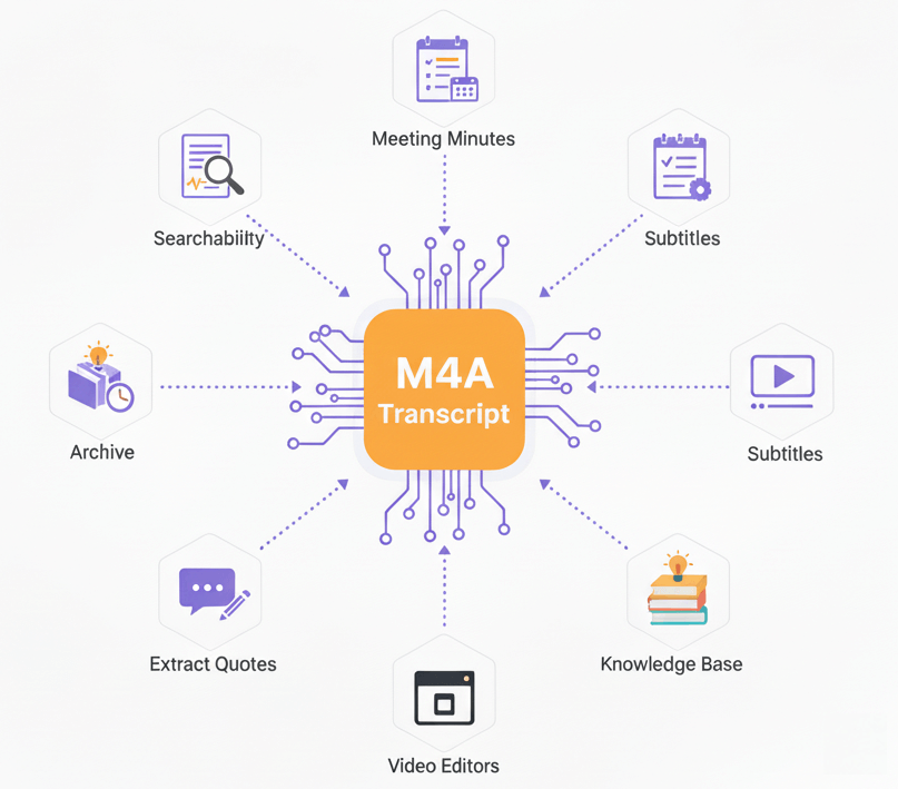 m4a transcription benifits
