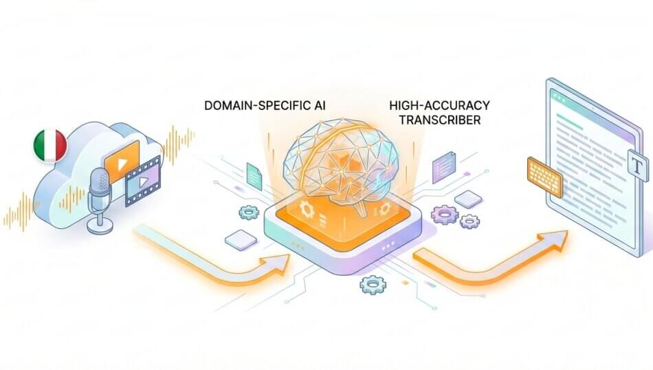 italian audio transcription service