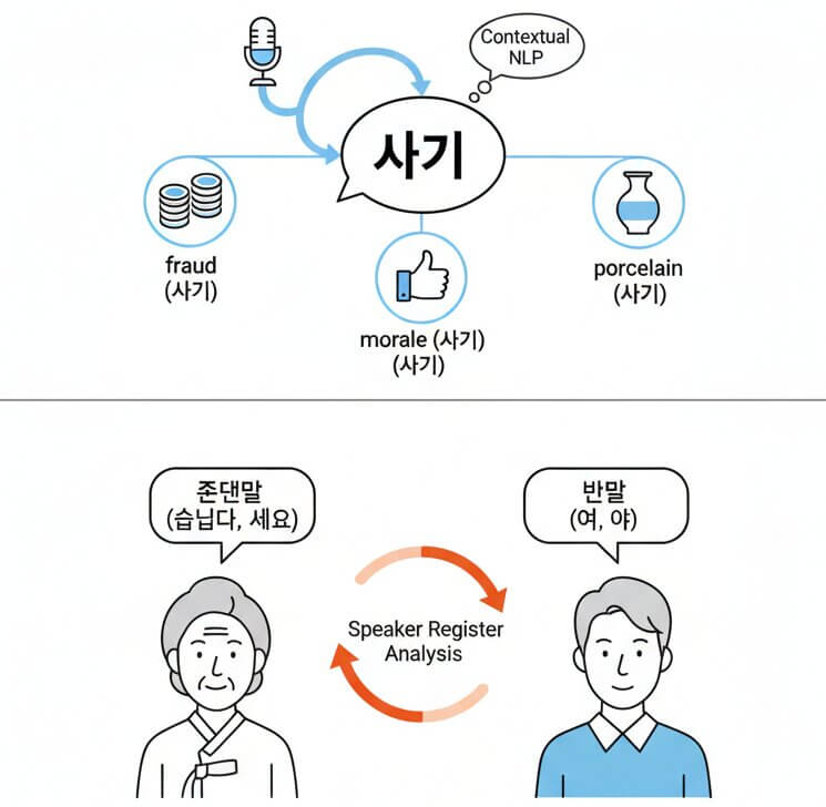 korean honorific and homophone resolution