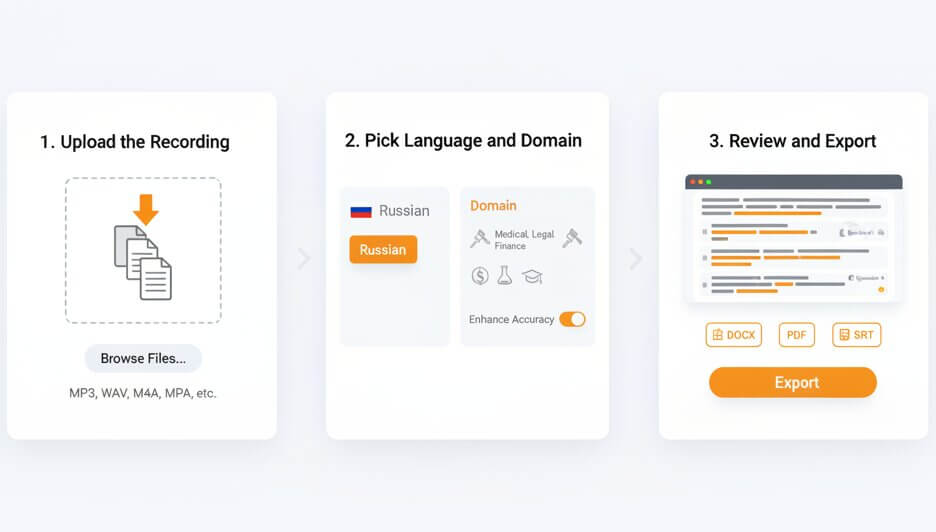 transcribe russian audio online